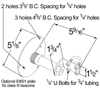 Grote 93600 Mirror Mounting Bracket For Strobes / 1" Pipe Mount