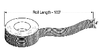 Grote 41271 Conspicuity Tape, 4" X 150', White, 18" Kiss Die Cut