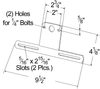 Grote 43272 Bracket, Black Enamel, License