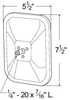 Grote 12071 Mirror, White, Rolled-Rim W/ Ball Swivel