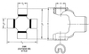 5-1350-1X Dana Spicer Driveshaft U Joint 1350 Grease Zerk in Cap