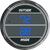 Teltek Blue Inside Outside Air Temperature Gauge '05 Older Peterbilt