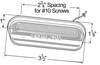 Grote 45252 M/C Light, Red, Thin-Line, Single Bulb