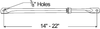 Grote 10012 Mirror Arm, 14"- 22", Black, Adjustable