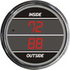 Teltek Red Inside Outside Air Temperature Gauge '06 Newer Kenworth
