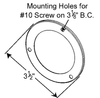 Grote 43823 Bracket, Ss, Security Ring For 2 1/2" Flange-Mount Light