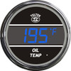 Teltek Blue Oil Temperature Gauge Chrome Bezel '05 Older Peterbilt