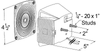 Grote 53662 S/T/T Light, Red, Under 80", Submersable, Low Profile, RH