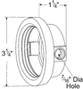 Grote 91400 Grommet, 2- 25/32" Hole Rubber
