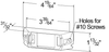 Grote 43380 Bracket, White, Header Mount Bracket, Kit