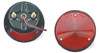 Grote 50882 S/T/T Light 4" Red Steel 2-Stud Mount Combination W/License Window