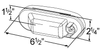 Grote 52563 Turn Light, Yellow, Oval Light Male Pin Torsion Mount III