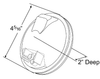 Grote Dome/Interior 4" Light, Clear, Torsion Mount II | 61051