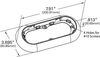 Grote 42153 Bracket, Chrome Plated Bezel, Surface Mount, 6", Oval