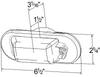 Grote 52512 S/T/T Light Red Torsion Mount III Sealed Oval Side Turn/Marker
