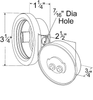 Grote 45043 M/C Light, Yellow, Kit (45813 + 91400 + 67050)