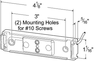 Grote 43850 Bracket, Gray, Low Profile Mount, W/Attached Pigtail