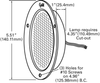 Grote 61021 Interior Light, Clear, 4" Round, Flange Mount, LED, 24 Volt