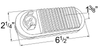 Grote 77365 Emergency Light, Blue, Supernova Oval LED Strobe