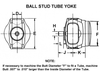 Spicer 2-28-3447X DOUBLE CARDAN CV BALL STUD TUBE WELD YOKE