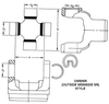 Spicer 5-3213X Universal Joint Greaseable 1310 spec Series
