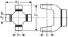 Spicer 5-3243X Universal Joint Greaseable Mitsubishi Series
