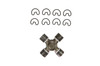 Spicer 5-3616X Universal Joint; Non-Greaseable; Coated Bearing Caps