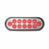 TRUX TLED-OX60RAS RED STOP, TURN & TAIL TO AMBER STROBE OVAL LED LIGHT - 12 DIODES