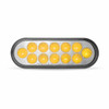 TRUX TLED-OX60RAS RED STOP, TURN & TAIL TO AMBER STROBE OVAL LED LIGHT - 12 DIODES