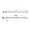 TRUX TLED-F17W 17" WHITE MARKER SLIM FLATLINE LED LIGHT - 24 DIODES