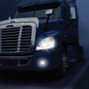 TRUX TLED-H66 CHROME FREIGHTLINER CASCADIA LED PROJECTOR HEADLIGHT ASSEMBLY WITH DUAL FUNCTION LED STRIP - DRIVER SIDE