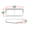TRUX TLED-FX106 AMBER MARKER TO BLUE AUXILIARY LED BEZEL FOR 4" X 6" HEADLIGHTS - 55 DIODES