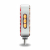 TRUX TLED-SDXG DOUBLE FACE AMBER/RED TURN & MARKER TO GREEN AUXILIARY SQUARE REFLECTOR LED LIGHT - DOUBLE POST | 38 DIODES | CLEAR LENS