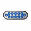 TRUX TLED-OXAB AMBER TURN & MARKER TO BLUE AUXILIARY OVAL LED LIGHT - 12 DIODES