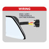 TRUX TLED-H19 BLACK VOLVO VN/ VNL LED PROJECTOR HEADLIGHT ASSEMBLY WITH LED WITH DUAL FUNCTION LED STRIPS - DRIVER SIDE