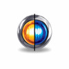 TRUX TLED-BX3AB 3/4" AMBER MARKER TO BLUE AUXILIARY ROUND LED LIGHT - 2 DIODES
