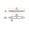 TRUX TLED-FG4A 6" AMBER MARKER SLIM FLATLINE LED LIGHT - 9 DIODES TRUX TLED-FG4A 6" AMBER MARKER SLIM FLATLINE LED LIGHT - 9 DIODES