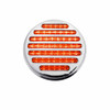 TRUX TLED-F4CR 4" CLEAR RED LED STOP, TURN & TAIL ROUND FLATLINE LED LIGHT - 49 DIODES