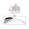 TRUX TLED-CAB2XAG AMBER MARKER TO GREEN AUXILIARY SQUARE CAB LED LIGHT WITH HOUSING - 42 DIODES