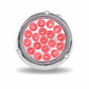 TRUX TLED-4XRBF 4" RED STOP, TURN & TAIL TO BLUE AUXILIARY ROUND FLANGE MOUNT LED LIGHT - 19 DIODES
