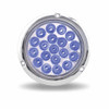 TRUX TLED-4XRBF 4" RED STOP, TURN & TAIL TO BLUE AUXILIARY ROUND FLANGE MOUNT LED LIGHT - 19 DIODES