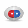 TRUX TLED-BX4RB 3/4" RED MARKER TO BLUE AUXILIARY OVAL LED LIGHT - 2 DIODES