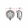 TRUX TLED-UX4 5" LEGACY SERIES CHROME ROUND SPOT BEAM LED WORK LIGHT WITH 4 POSITION VISOR & ADVANCED HEATSINK TECHNOLOGY (6 DIODES)