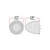 TRUX TLED-2HBA 2.5" AMBER MARKER BEEHIVE LED LIGHT - 13 DIODES