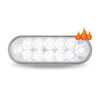 TRUX TLED-OBHX 6" RED STOP, TURN & TAIL TO WHITE BACK UP OVAL LED LIGHT WITH HEATED LENS - 12 DIODES