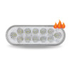 TRUX TLED-OBHX 6" RED STOP, TURN & TAIL TO WHITE BACK UP OVAL LED LIGHT WITH HEATED LENS - 12 DIODES