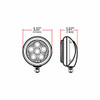 TRUX TLED-UX1 5" LEGACY SERIES CHROME ROUND SPOT BEAM LED WORK LIGHT WITH ADVANCED HEATSINK TECHNOLOGY (6 DIODES)