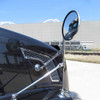 TRUX TM-2003 8" CONVEX MIRROR WITH OFFSET MOUNTING BRACKET