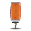 TRUX TLED-SDFR4 AMBER/RED TURN & MARKER SQUARE DOUBLE FACE LED LIGHT - SINGLE POST | 38 DIODES | AMBER/RED LENS | DRIVER SIDE