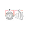 TRUX TLED-2BA 2" AMBER MARKER BEEHIVE LED LIGHT - 9 DIODES